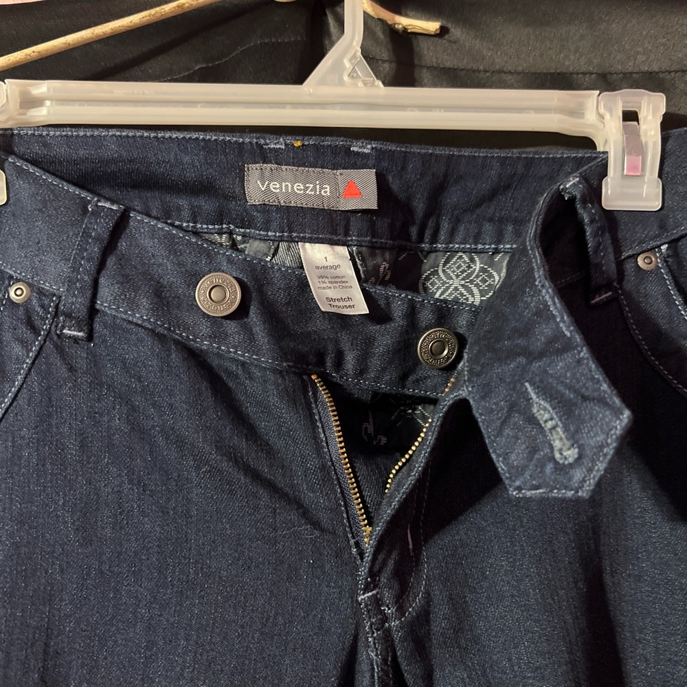 Venezia Dark Blue Flare & Wide Leg Jeans